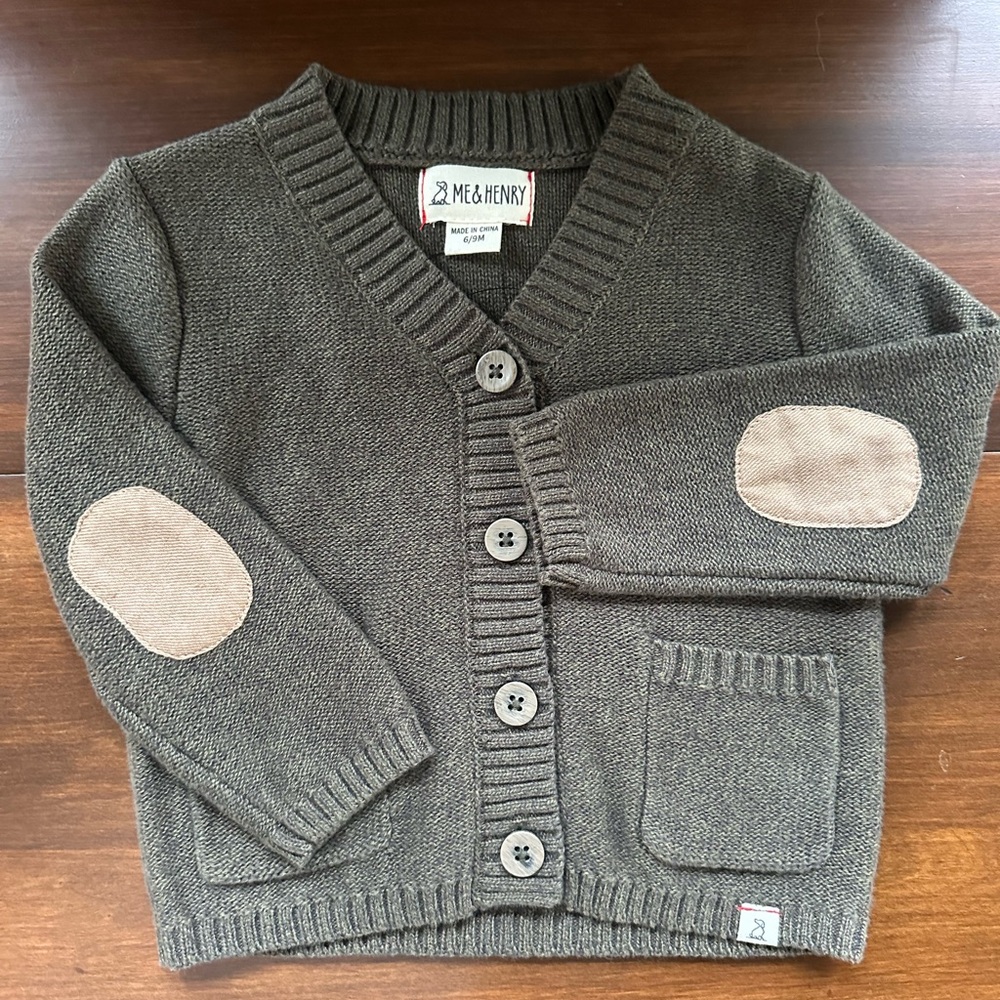 Baby Green Cardigan Sweater 6-9 months